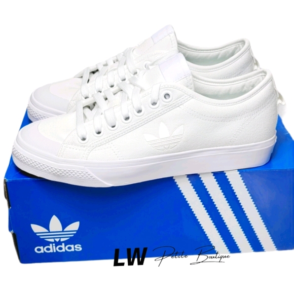 adidas nizza trefoil womens white shoes